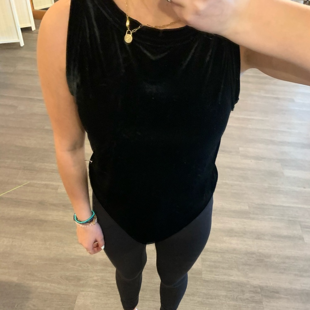 black velvet top